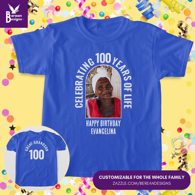 Familjeåterförening Anpassningsbar Matching Birthd T Shirt (Matching Family Birthday T-Shirt with Customizable Text and Photo. Ideal for reunions & milestones.)