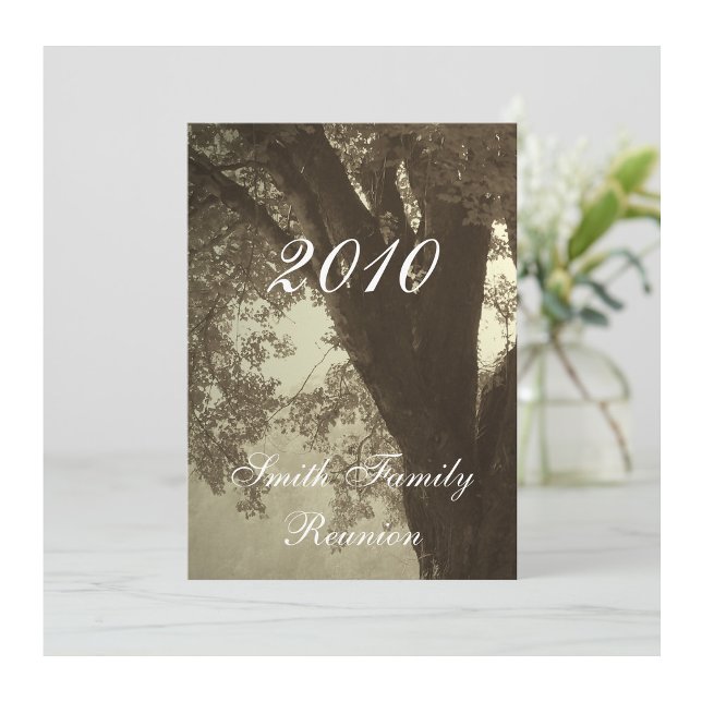 Familjeåterförening..Antique Sepia Tone Inbjudningar (Skapare uppladdad)