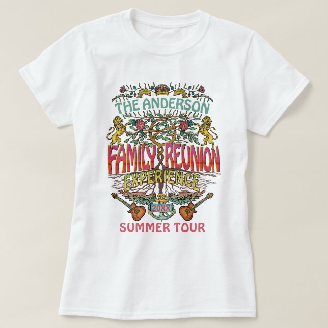 Familjeåterförening band Retro 70-årskonsert Logot T Shirt (Design framsida)