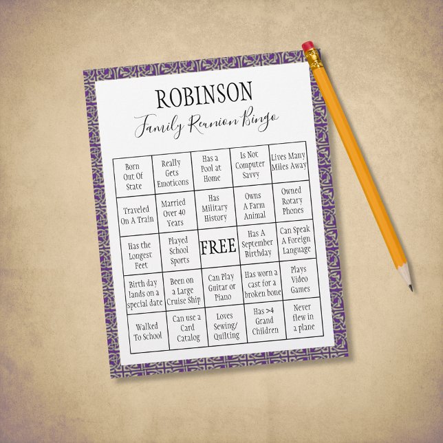 Familjeåterförening Bingo Game 3 (Skapare uppladdad)