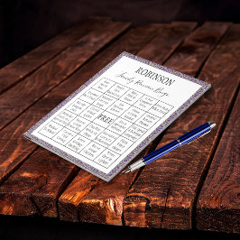 Familjeåterförening Bingo Game 3 Anteckningsblock