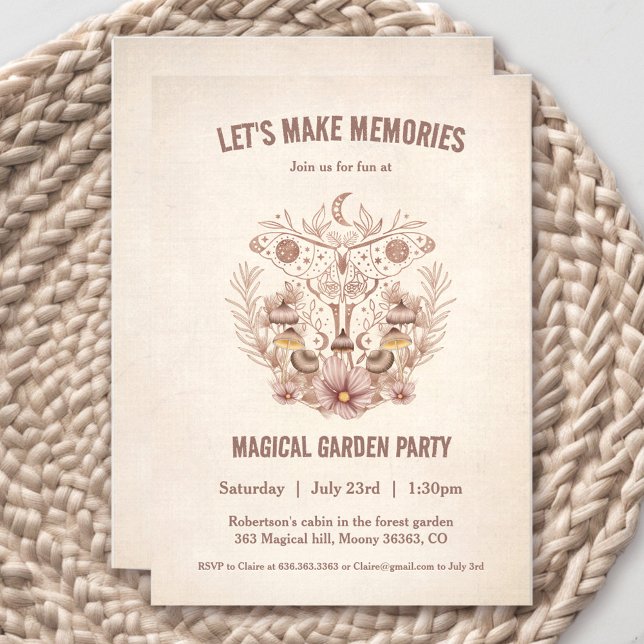 Familjeåterförening Birthday Magic Celestial Party Inbjudningar (Family Reunion Birthday Magical Celestial Party Invitation)