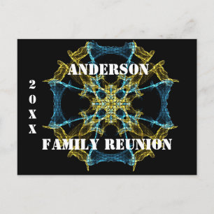 Familjeåterförening Celestial Abstrakt Kaleidoscop Vykort