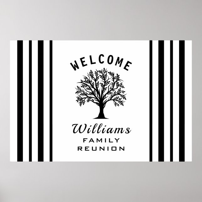 Familjeåterförening Coola Träd Sommar Vacation Roa Poster (Framsidan)