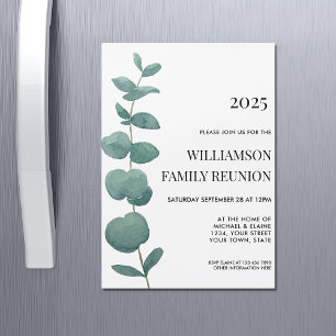 Familjeåterförening Elegant Eucalyptus Magnetisk Inbjudningskort