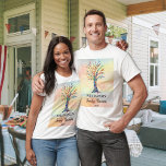 Familjeåterförening Familj Träd Manar mellan Sveri T Shirt<br><div class="desc">Dessa T-tröjor i snyggten är dekorerade med en mosaikfamilj träd i färg i regnbågen på en vattenfärgsbakgrund. Anpassa dem med din familj namn och året för din återförening. Använda alternativet Anpassa ytterligare om du vill ändra texten storlekt, stil eller färg om du vill. Eftersom vi skapar vår egen teckning kommer...</div>