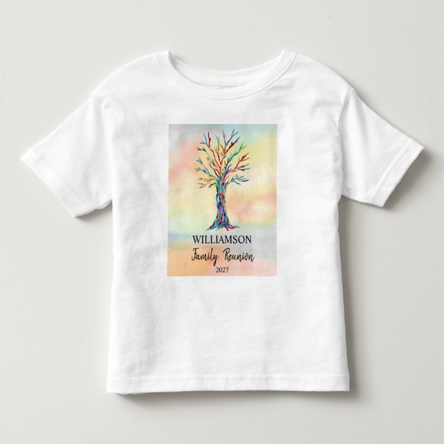 Familjeåterförening Familj Träd Småbarn mellan och T Shirt (Framsida)