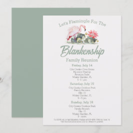 Familjeåterförening Flamingo Art tredagars Tropica Inbjudningar