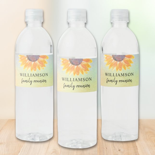 Familjeåterförening, Flora Vattenflaskor Etikett (Skapare uppladdad)