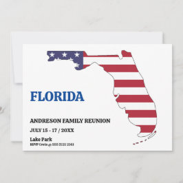 Familjeåterförening 🎉 FLORIDA-staten Karta USA fl Inbjudningar