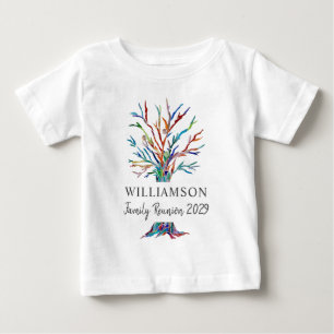 Familjeåterförening för anpassad namnfamilj i Träd T Shirt