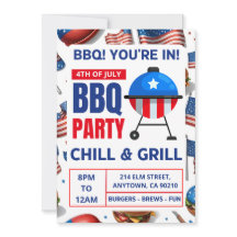 Familjeåterförening för Bq-inbjudningskort 4:e jul