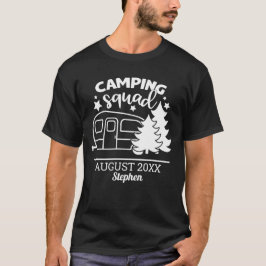 Familjeåterförening för campingtrupper med släpvag t shirt