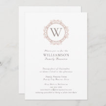 Familjeåterförening för elegant Monogram