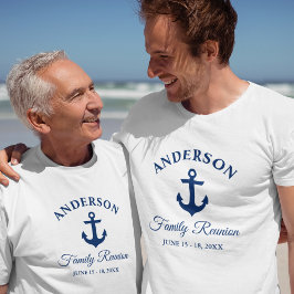 Familjeåterförening för marinblå ankor t shirt