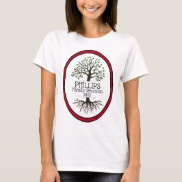 Familjeåterförening för mörk Red Family Träd T Shirt