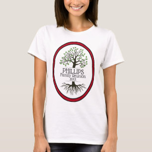 Familjeåterförening för mörk Red Family Träd T Shirt