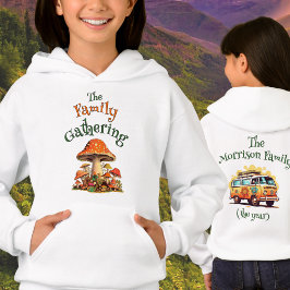 Familjeåterförening för naturanpassad vit Retro T Shirt