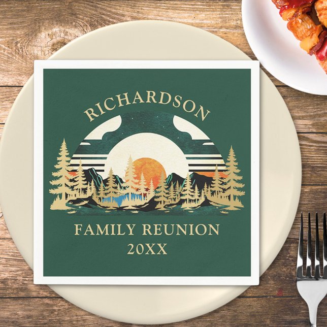 Familjeåterförening för soluppsberg Camping Grönt Pappersservett (Skapare uppladdad)