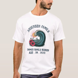 Familjeåterförening för sommarsolset Beach Handfla T Shirt