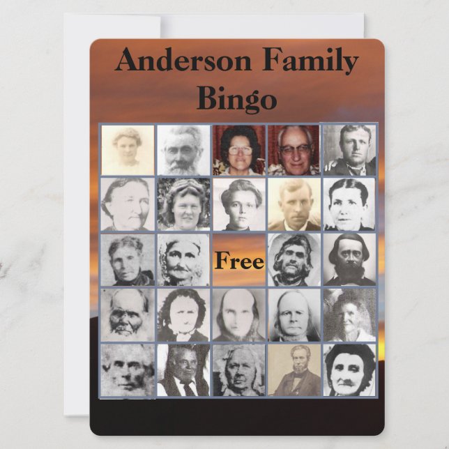 Familjeåterförening Foto Bingo Sunset Photo (Framsida)