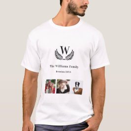 Familjeåterförening, fotokollage monogram t shirt
