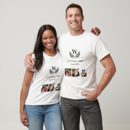Familjeåterförening, fotokollage monogram t shirt
