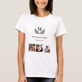 Familjeåterförening, fotokollage monogram t shirt