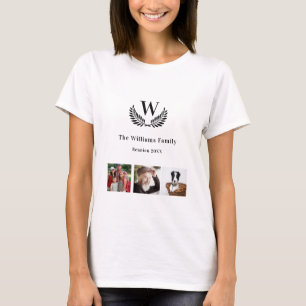 Familjeåterförening, fotokollage monogram t shirt