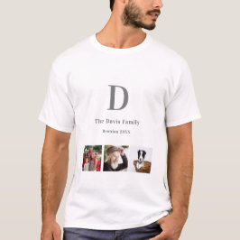 Familjeåterförening, fotokollage monogram t shirt