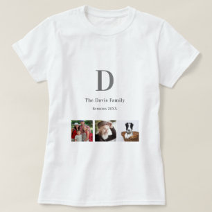 Familjeåterförening, fotokollage monogram t shirt