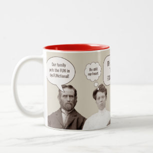 Familjeåterförening Funny Antique Photo Anpassni Två-Tonad Mugg