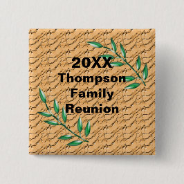 Familjeåterförening Grenar Nature Theme Keepsake Knapp