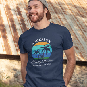 Familjeåterförening Handflatan Träd sommarblått T Shirt