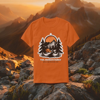 Familjeåterförening i Anpassningsbarna Mountain Äv T Shirt