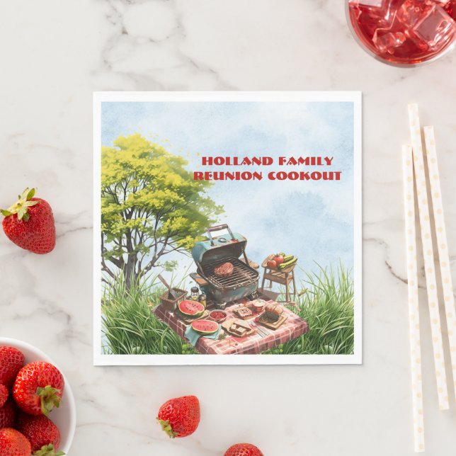 Familjeåterförening i parkens Pappersservett (Insitu)