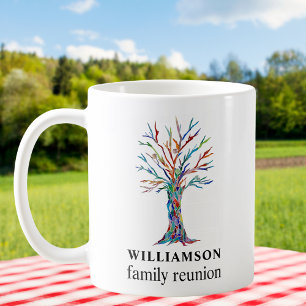 Familjeåterförening i Personlig Träd Kaffemugg