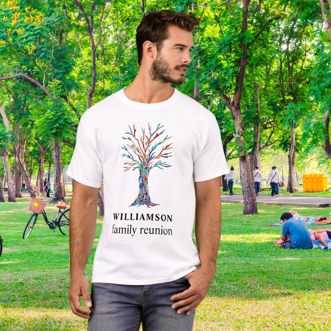 Familjeåterförening i Personlig Träd T Shirt (Skapare uppladdad)