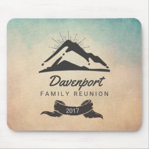 Familjeåterförening i Rustic Mountain Illustration Musmatta