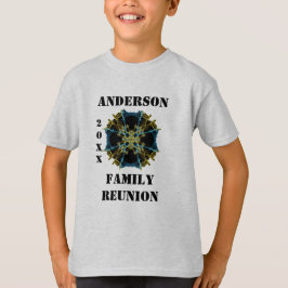 Familjeåterförening Kaleidoscope Guld Blue-händels T Shirt