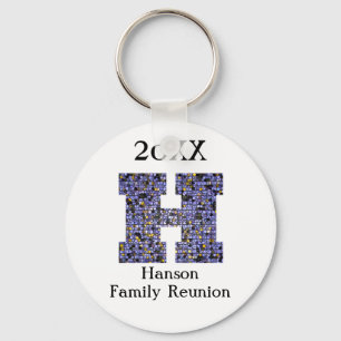 Familjeåterförening Keepsaké Brev H Mosaic Monogra Nyckelring