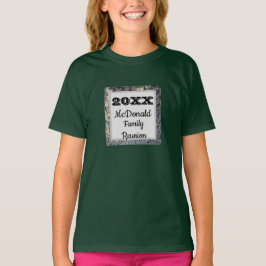 Familjeåterförening Modern Black Grått Tile Mosaic T Shirt