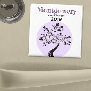 Familjeåterförening Modern Lila Träd Memento Magnet