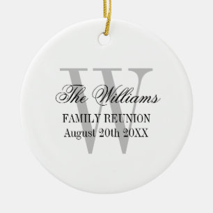 Familjeåterförening monogram Julgran ornament
