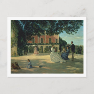 Familjeåterförening på Terrace i Meric, 1867 Vykort
