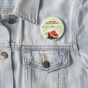 Familjeåterförening Park Cookout Watermelon Button Knapp