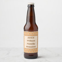Familjeåterförening Peach och Guld Polka Dot Mönst