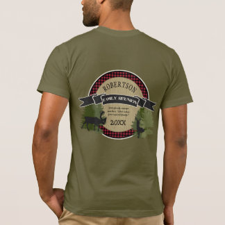 Familjeåterförening Personlig Namn Hjort Moose Trä T-shirt