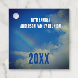 Familjeåterförening Regbow Colorful Summer Picinic Gåvor Etiketter