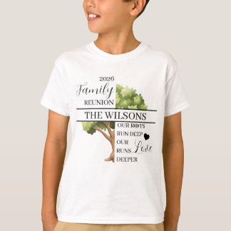 Familjeåterförening Rot och kärlek djup barn T Shirt